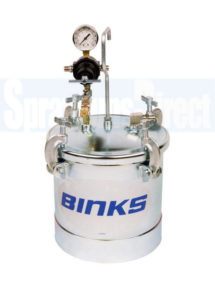 Binks ASME Code PT Tank (83C-210) Zinc Plated Lid & Shell, Single Regulated
